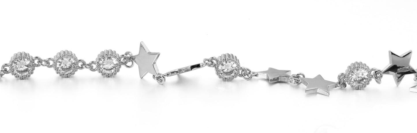 Starry Skies Pearl Necklace –Handcrafted Glamour with Crystals
