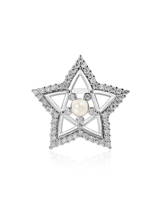 Starry Skies Pearl Necklace –Handcrafted Glamour with Crystals
