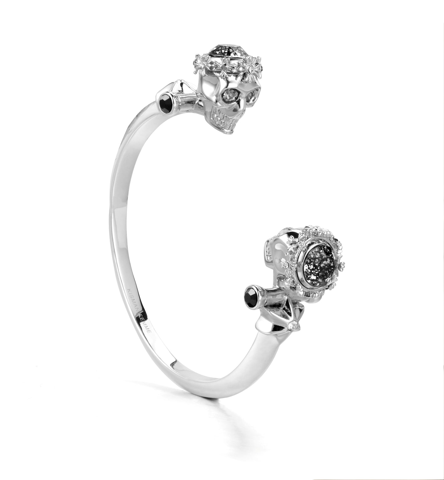 Cracked Skull Bracelet – 24K Gold Plated with Swarovski Crystal