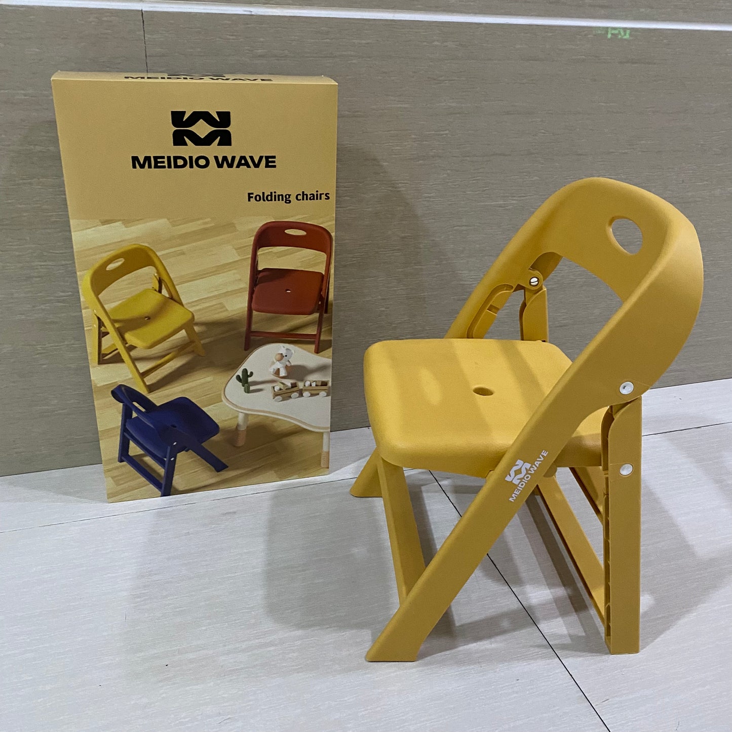 Meidiowave Kids Dinning Chair Yellow Plastic Folding Chair