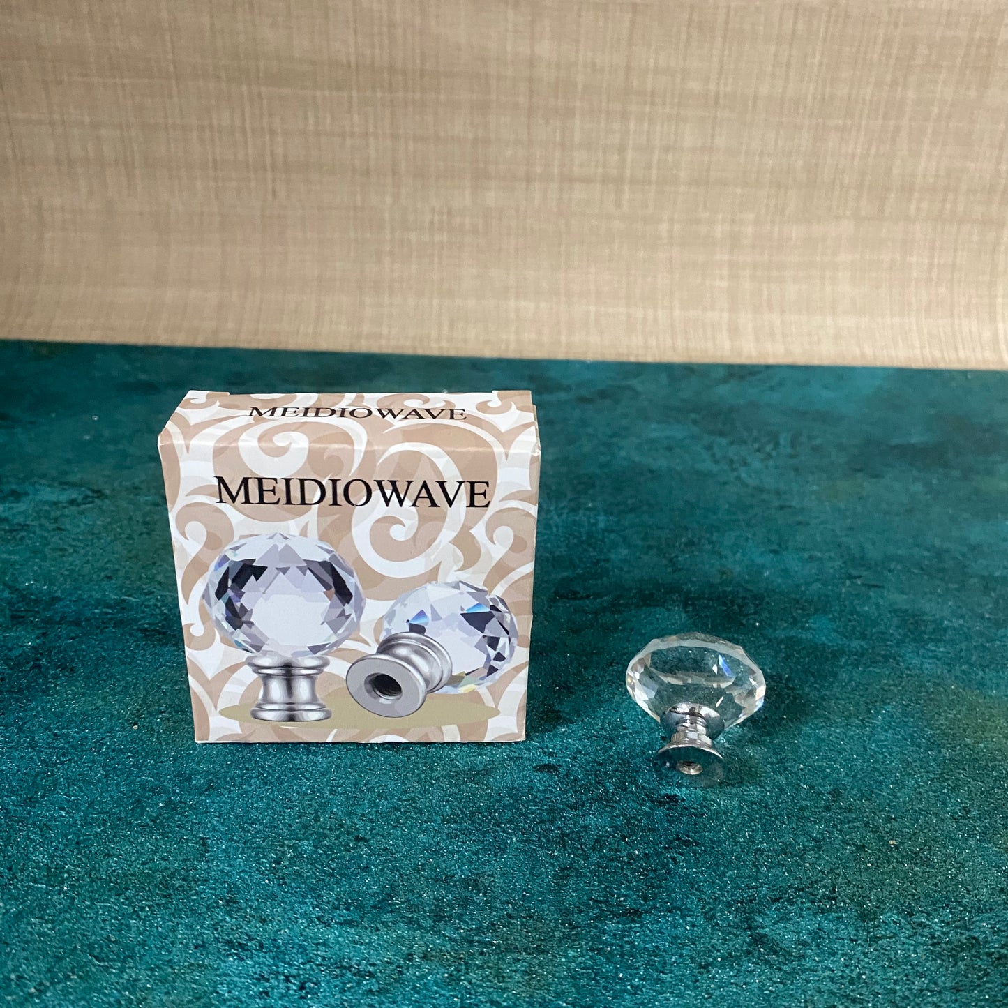 Meidiowave Crystal Ornaments Crystal Cabinet Knobs- Diamond Pulls 2 Pack For Dressers and Drawers And Cabinets