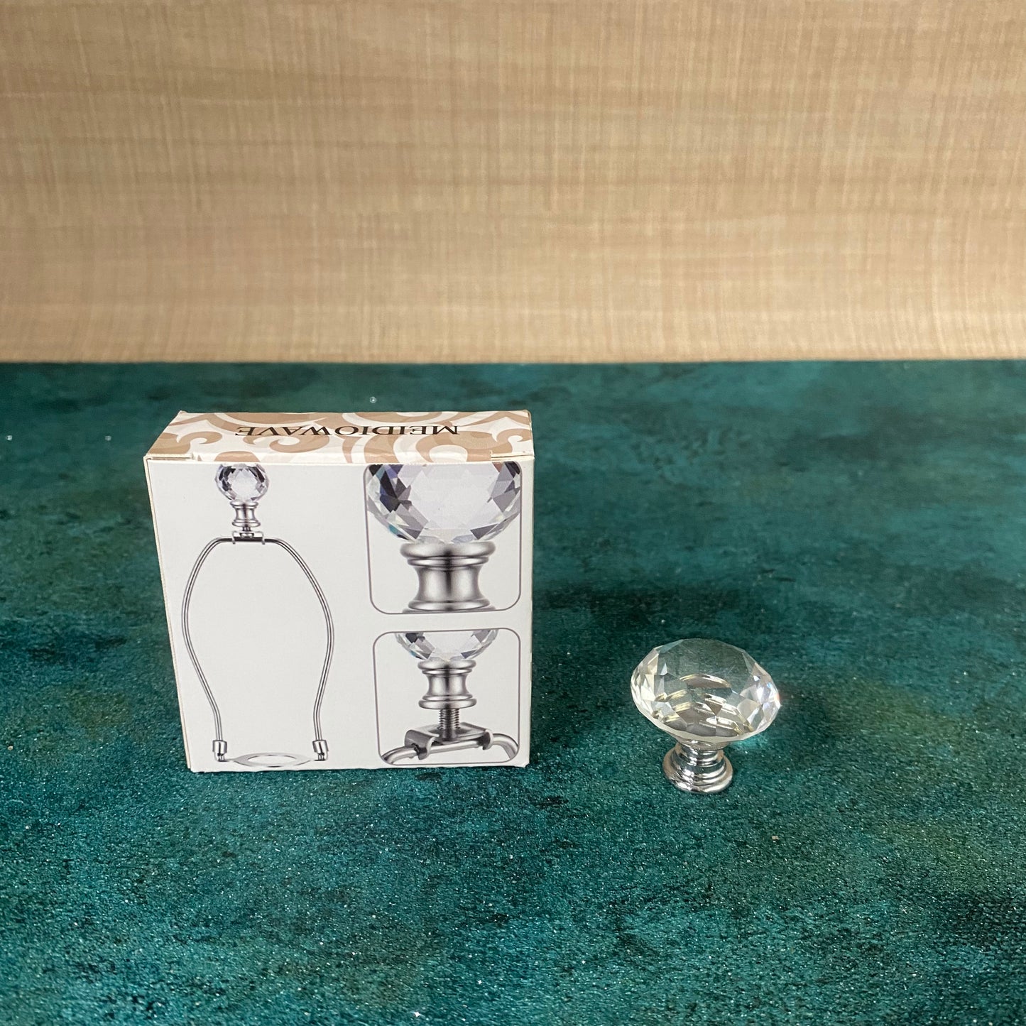 Meidiowave Crystal Ornaments Crystal Cabinet Knobs- Diamond Pulls 2 Pack For Dressers and Drawers And Cabinets