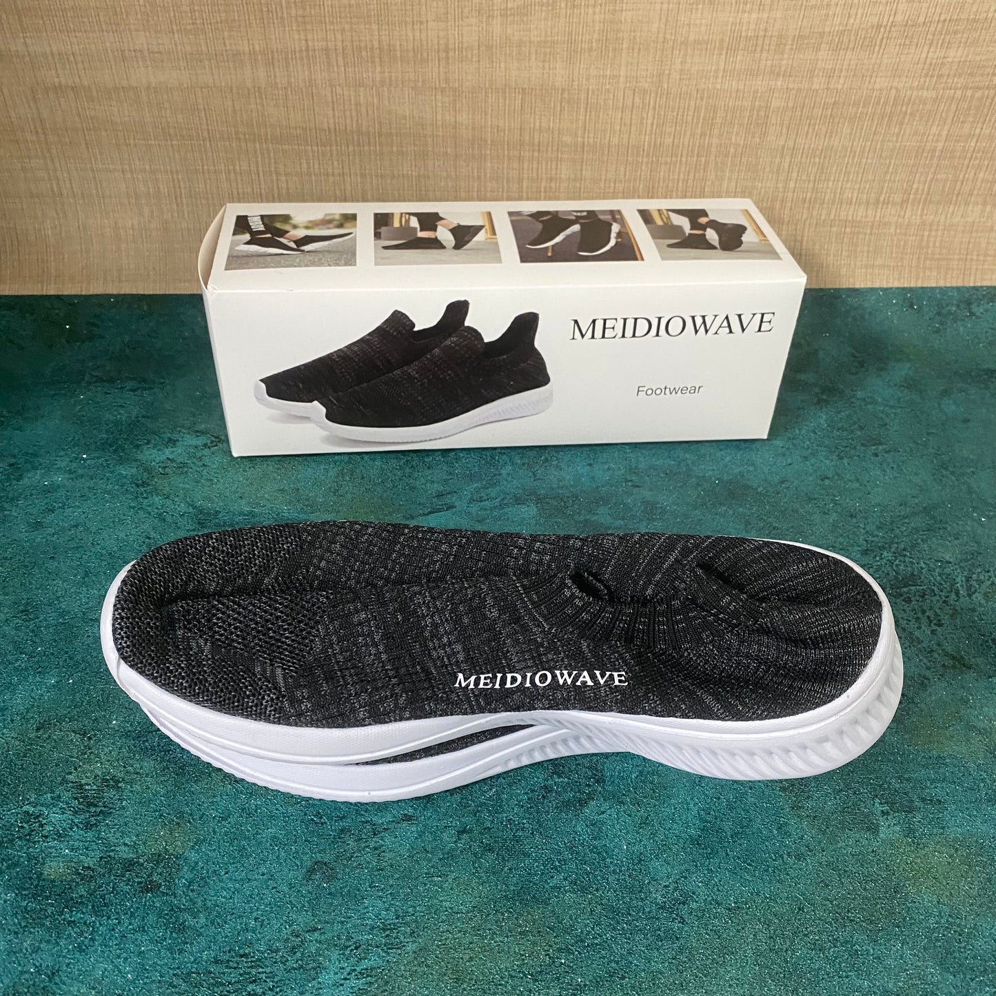 Meidiowave Mules for Women and Men Shoes Slip On Sneakers Knits Flat Lightweight Breathable Comfortable Walking Shoes