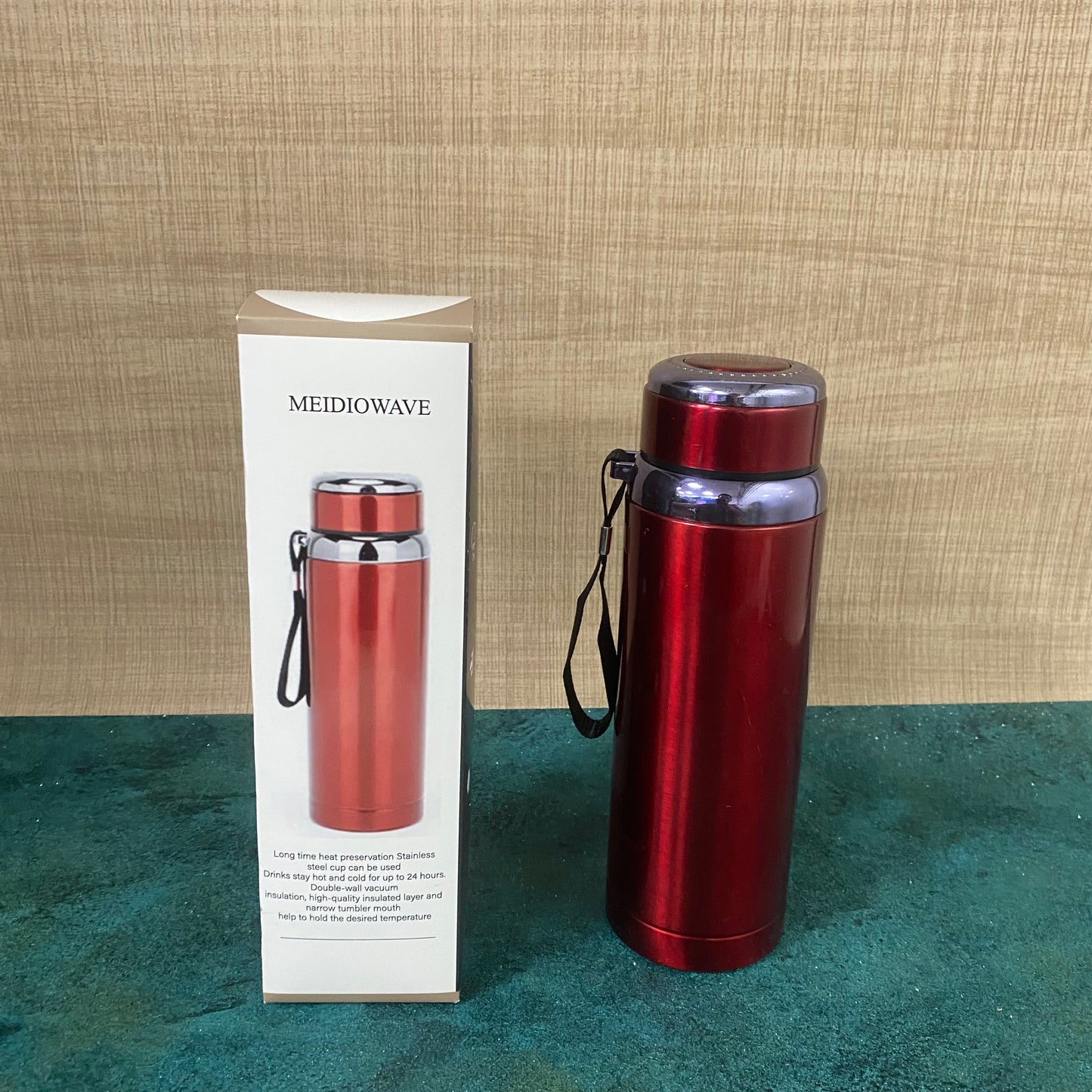 Meidiowave Insulated Mugs Water Bottle Double Wall Vacuum Insulated Thermos Beverage Coffee Bottle Stainless Steel