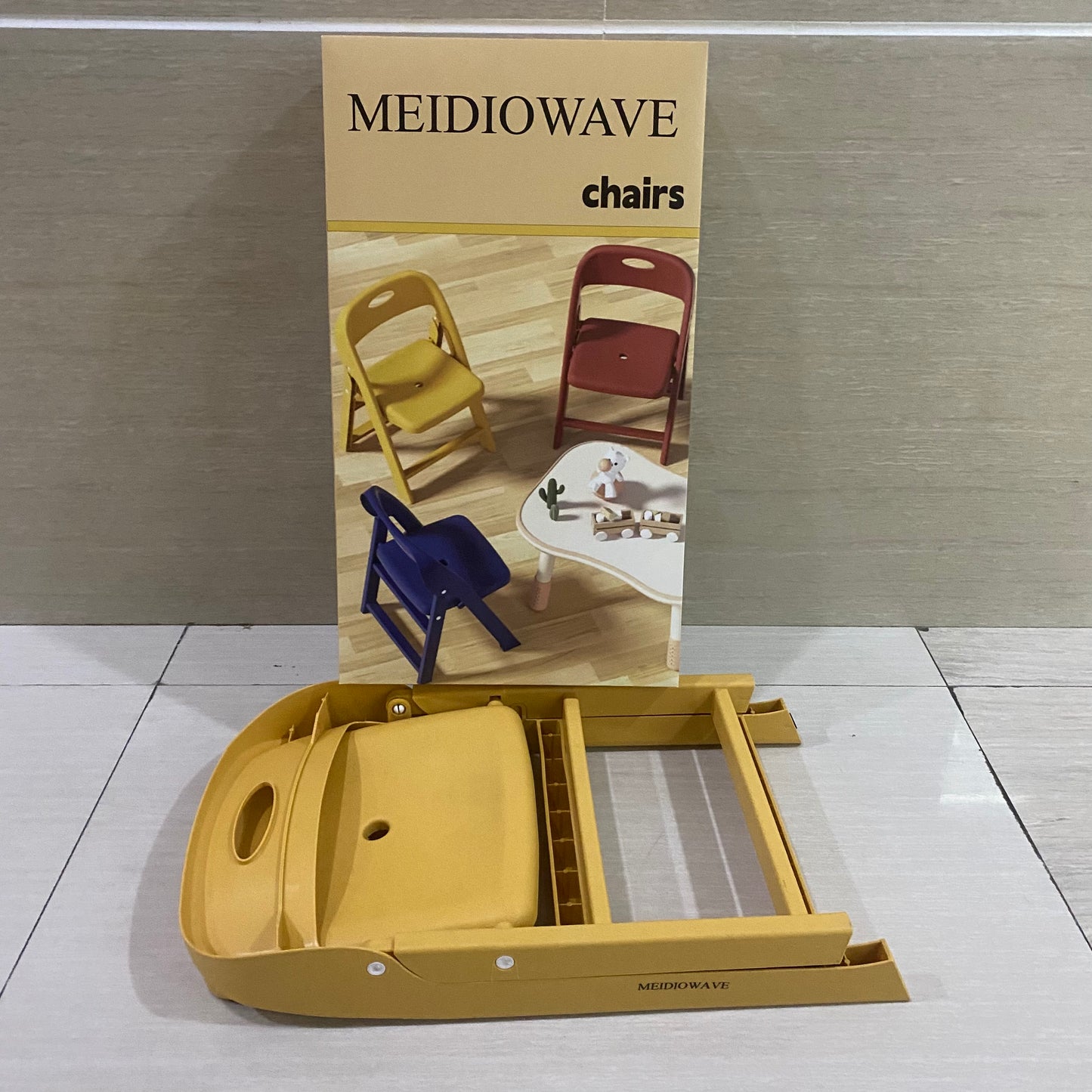 Meidiowave Kids Dinning Chair Yellow Plastic Folding Chair