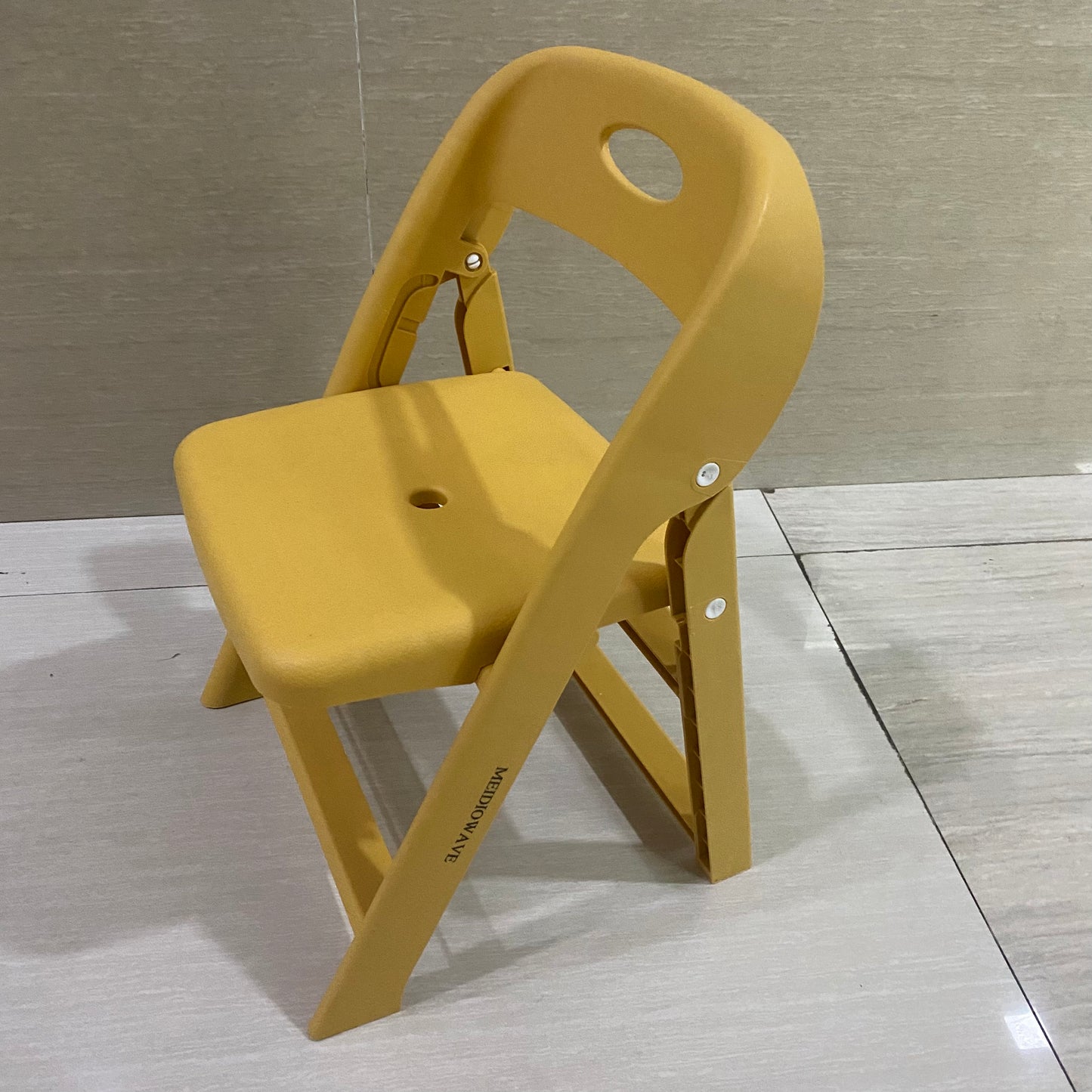 Meidiowave Kids Dinning Chair Yellow Plastic Folding Chair