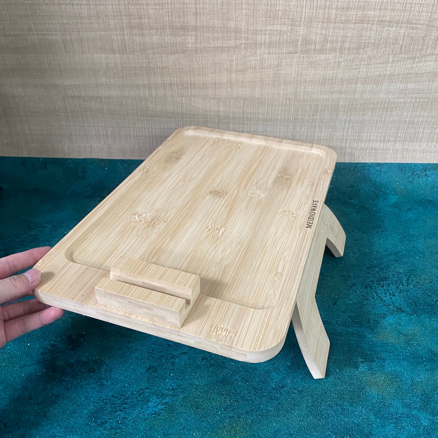 Meidiowave Sofa Armrest Tray Sofa Clip Tray Bamboo Couch Arm Table Tray For TV Dinners